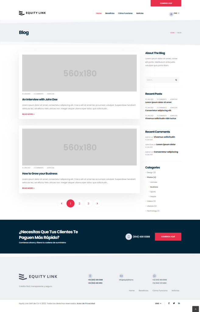 Equitylink web 2.0 blog
